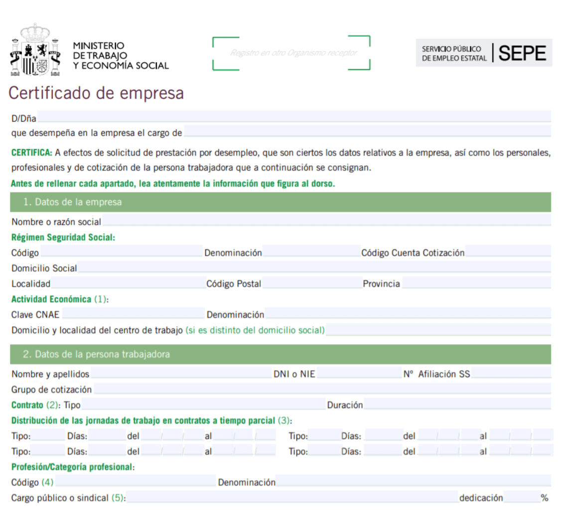 Ejemplo de modelo de certificado de empresa
